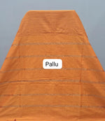 Light orange Arani cotton saree pallu