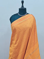 Light orange Arani cotton saree 1