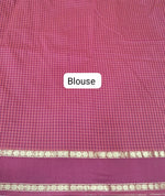 Classic maroon Arani cotton saree Blouse