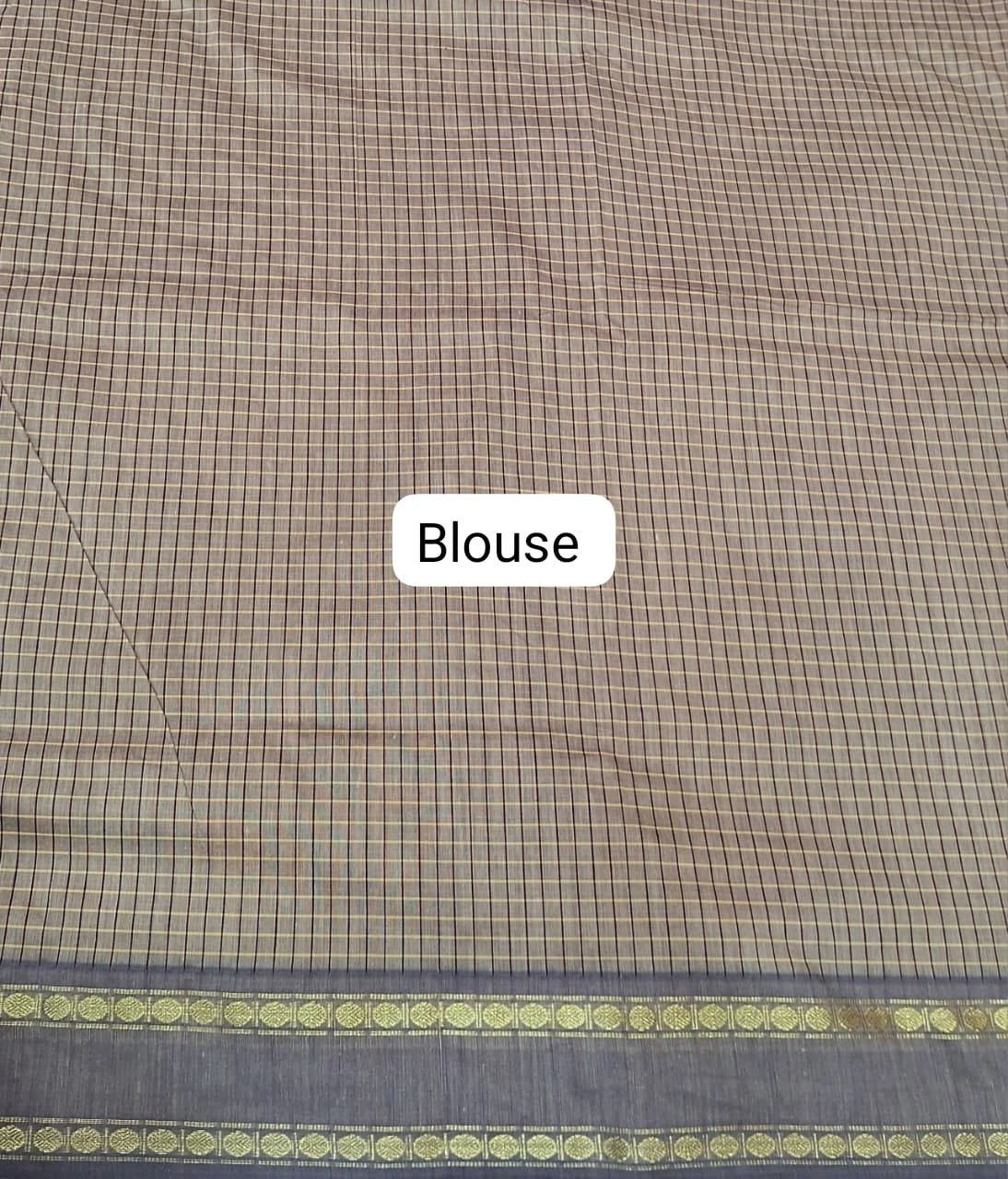 Graceful beige Arani cotton saree Blouse