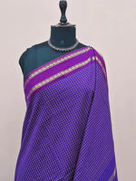 Navy Blue Arani Cotton Saree 1