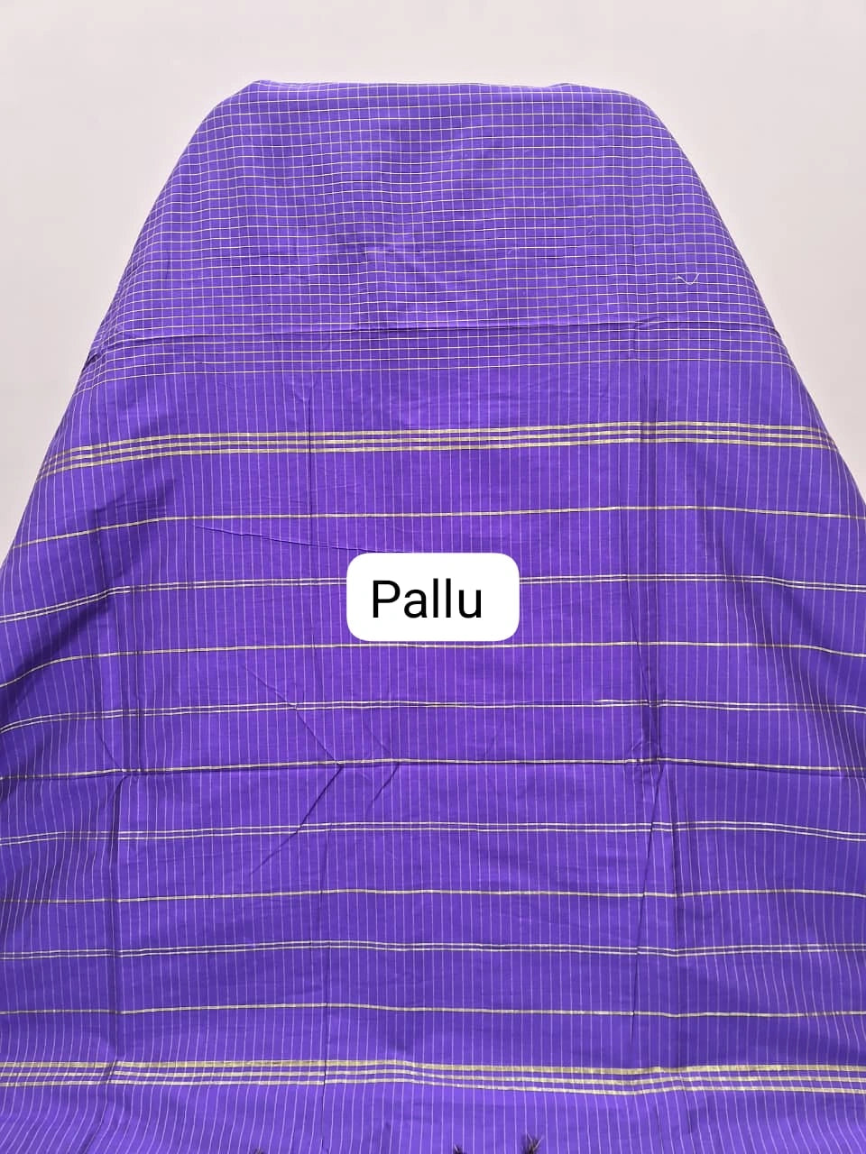 Navy Blue Arani Cotton Saree pallu