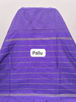 Navy Blue Arani Cotton Saree pallu