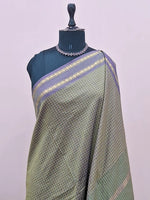 Light Olive Green Arani Cotton Saree 1