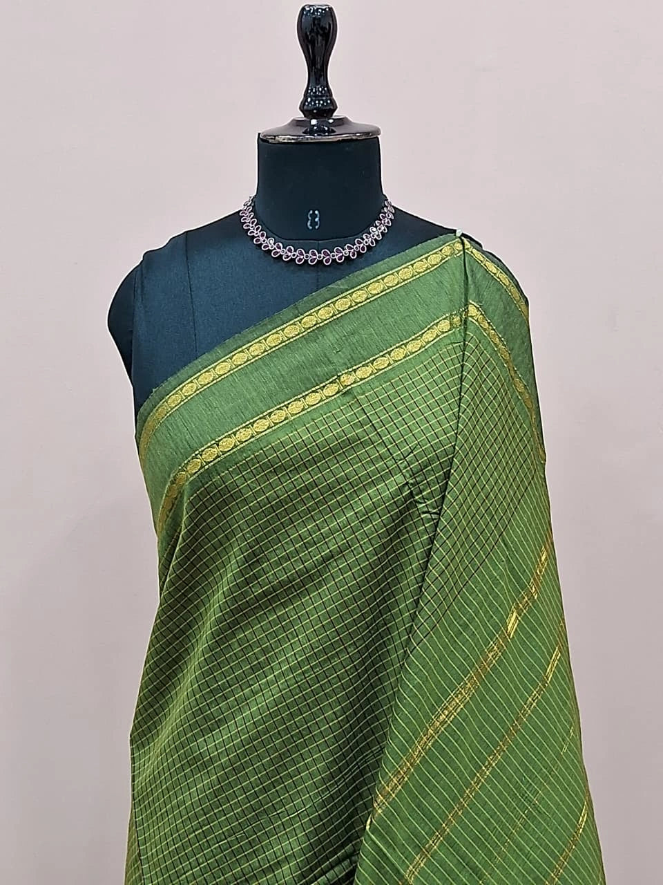 Green Arani Cotton Saree 1