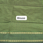 Green Arani Cotton Saree Blouse