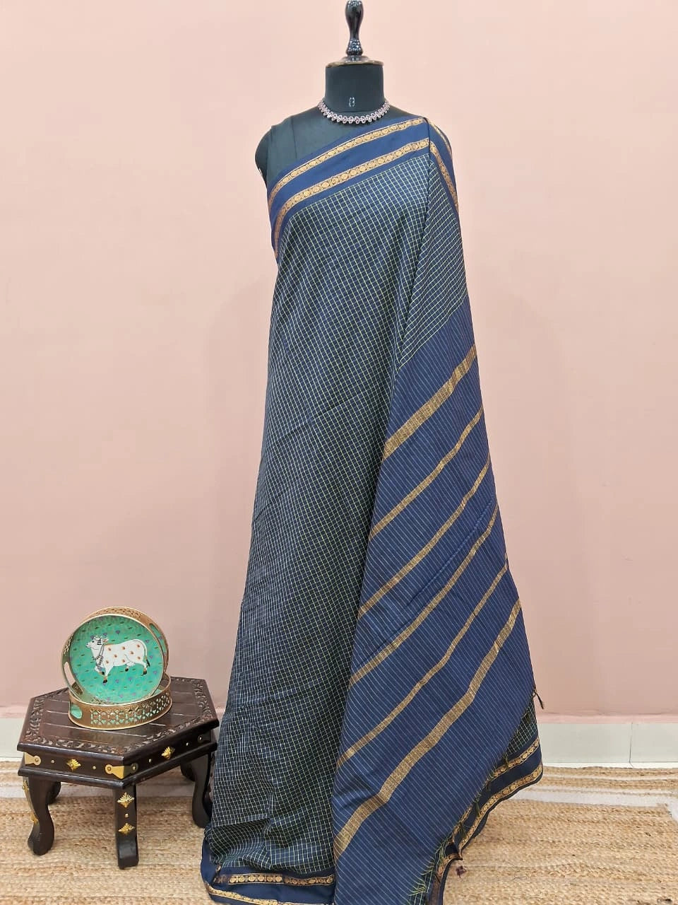 Deep Blue Arani Cotton Saree