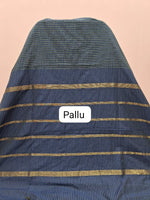 Deep Blue Arani Cotton Saree pallu