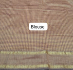 Dark Cream Arani Cotton Saree Blouse