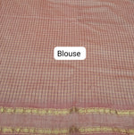 Light Peach Arani Cotton Saree Blouse