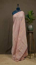 Light Peach Arani Cotton Saree
