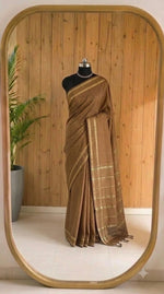 Golden Brown Arani Cotton Saree