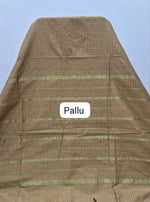 Golden Brown Arani Cotton Saree Pallu