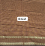Golden Brown Arani Cotton Saree Blouse