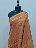 Burnt Orange Arani Cotton Saree  1