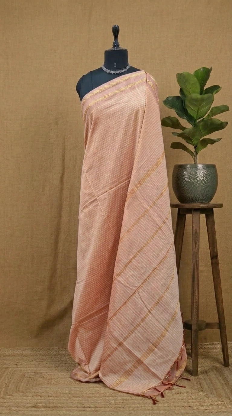 Cream Arani Cotton Saree