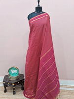 Reddish Pink Arani Cotton Saree 