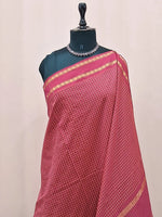 Reddish Pink Arani Cotton Saree 1