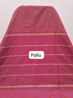 Reddish Pink Arani Cotton Saree Pallu