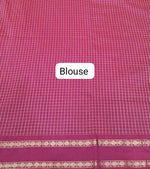 Reddish Pink Arani Cotton Saree  Blouse