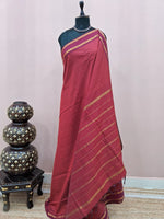Maroon Arani Cotton Saree 
