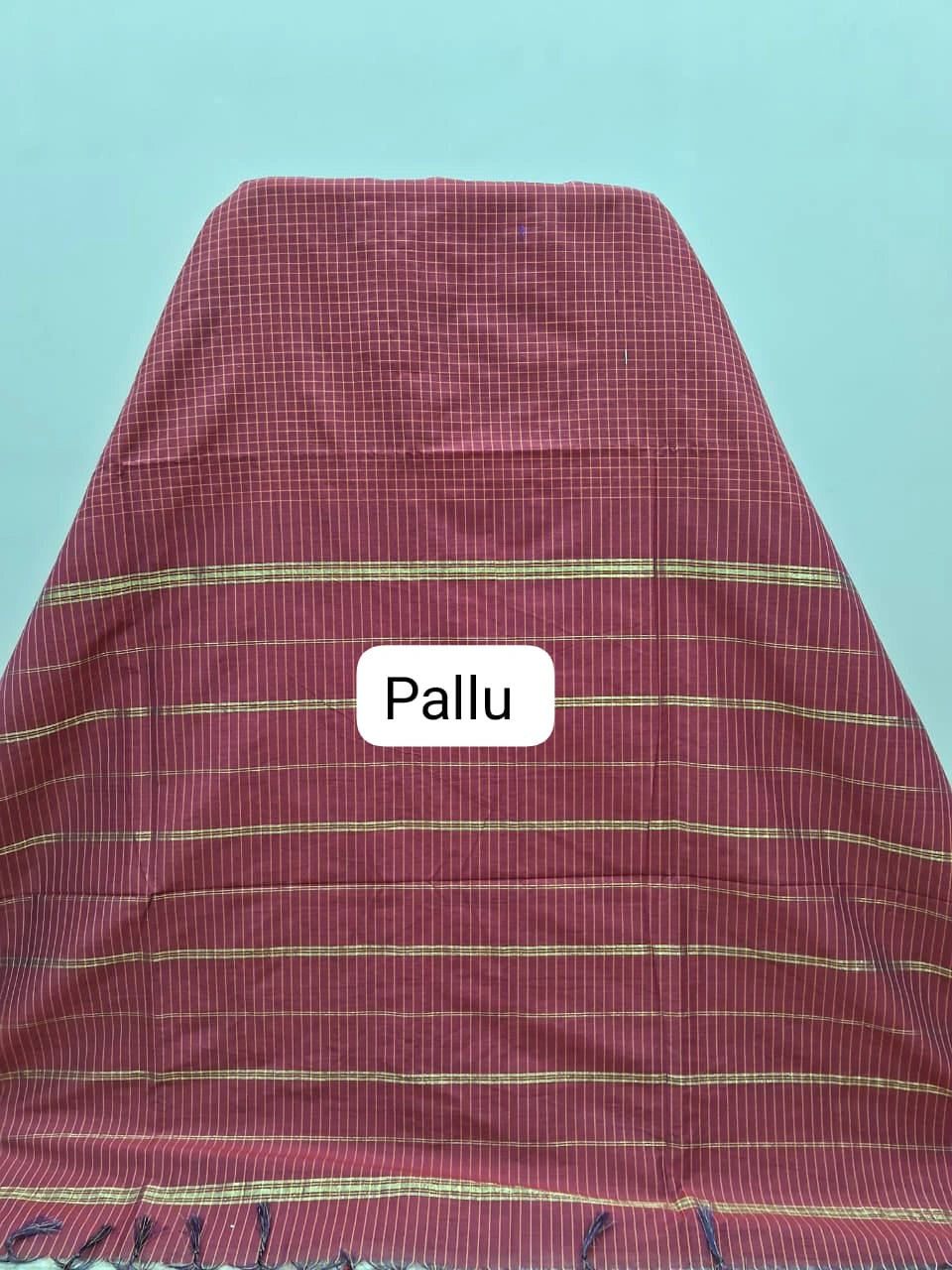 Maroon Arani Cotton Saree Pallu