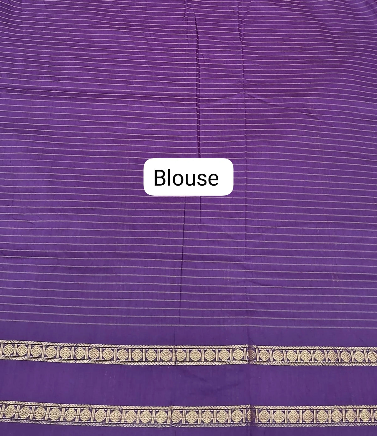 Dark Purple Arani Cotton Saree Blouse