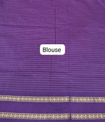 Dark Purple Arani Cotton Saree Blouse
