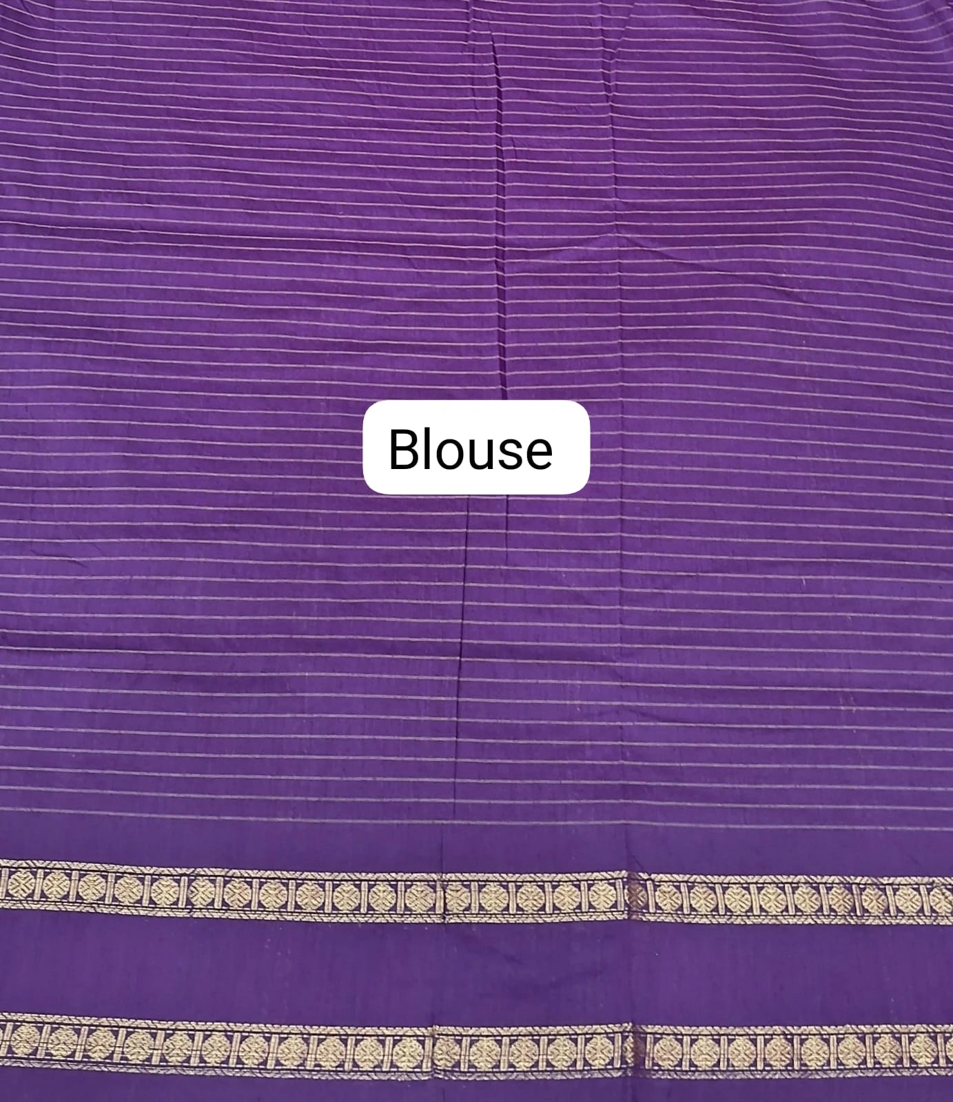 Dark Purple Arani Cotton Saree Blouse