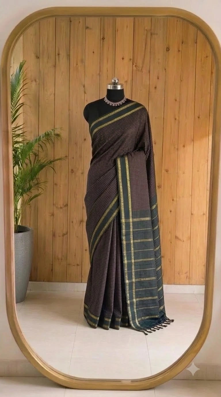 Black Arani Cotton Saree 