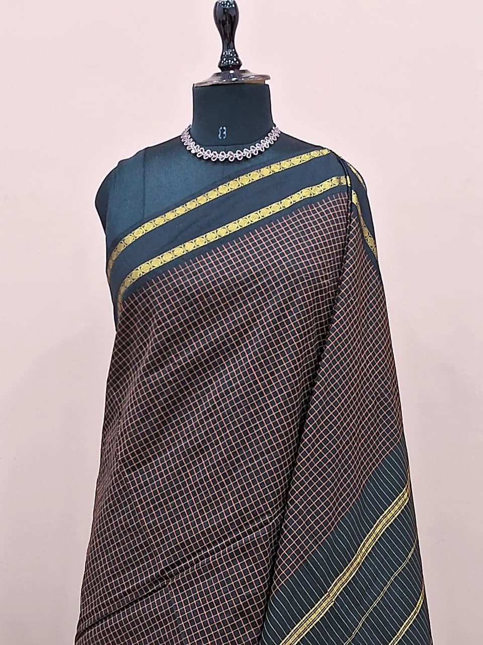 Black Arani Cotton Saree  1