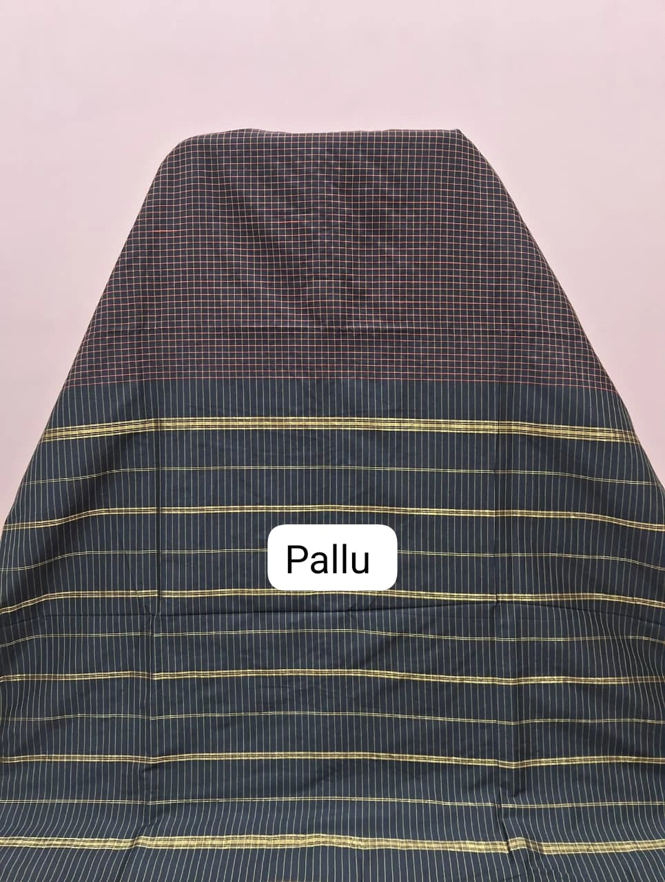 Black Arani Cotton Saree pallu
