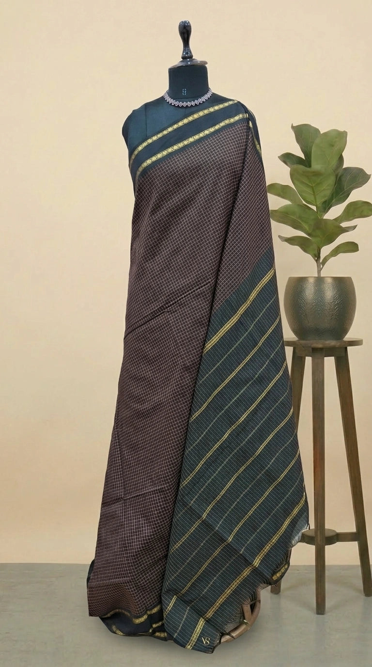 Black Arani Cotton Saree 