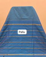 Blue Arani Cotton Saree pallu