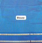 Blue Arani Cotton Saree Blouse