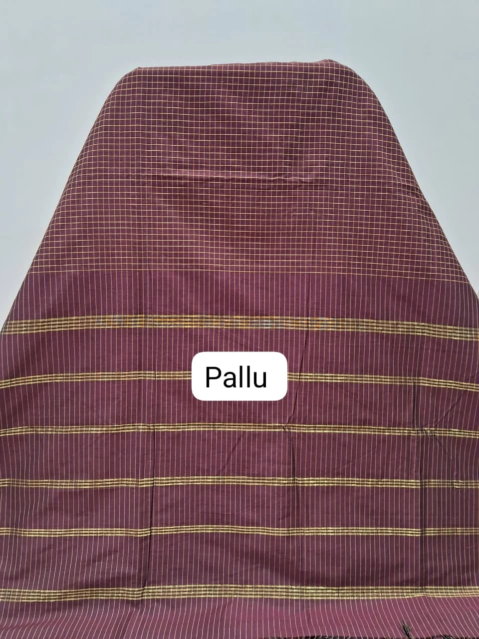 Brown Arani Cotton Saree pallu