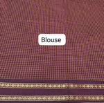 Brown Arani Cotton Saree Blouse