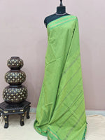 Bright Green Arani Cotton Saree 