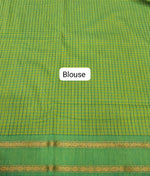 Bright Green Arani Cotton Saree blouse