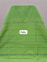 Bright Green Arani Cotton Saree pallu