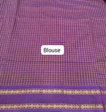 Purple Arani Cotton Saree blouse