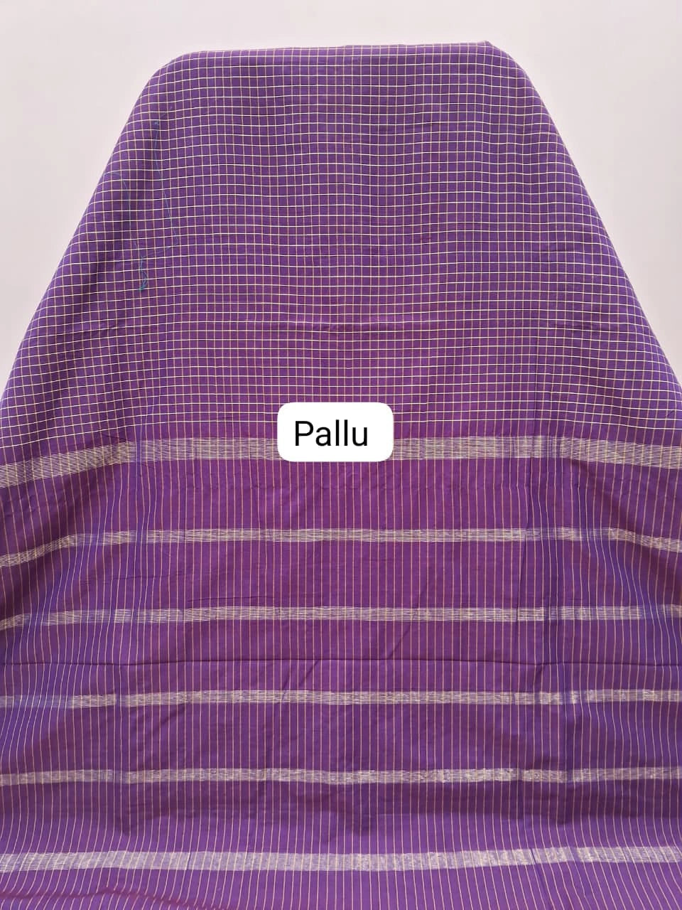 Purple Arani Cotton Saree pallu
