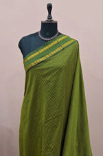 Leaf Green Arani Cotton Saree  1