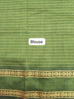 Leaf Green Arani Cotton Saree Blouse