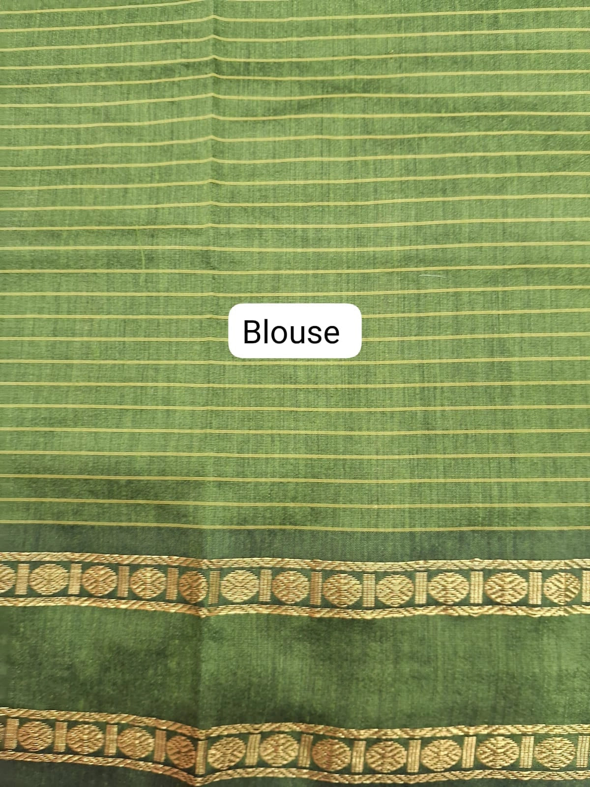 Leaf Green Arani Cotton Saree Blouse