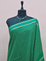 Dark Bottle Green Arani Cotton Saree 1