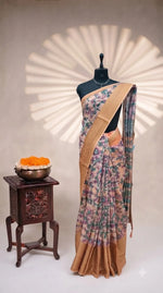 Elegant Peach Chanderi Saree