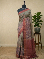 Seafoam Green Chanderi Saree