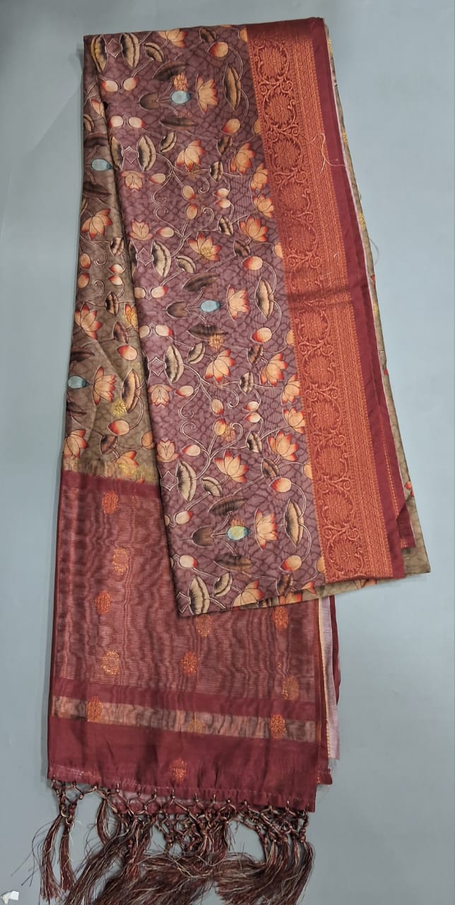 Seafoam Green Chanderi Saree