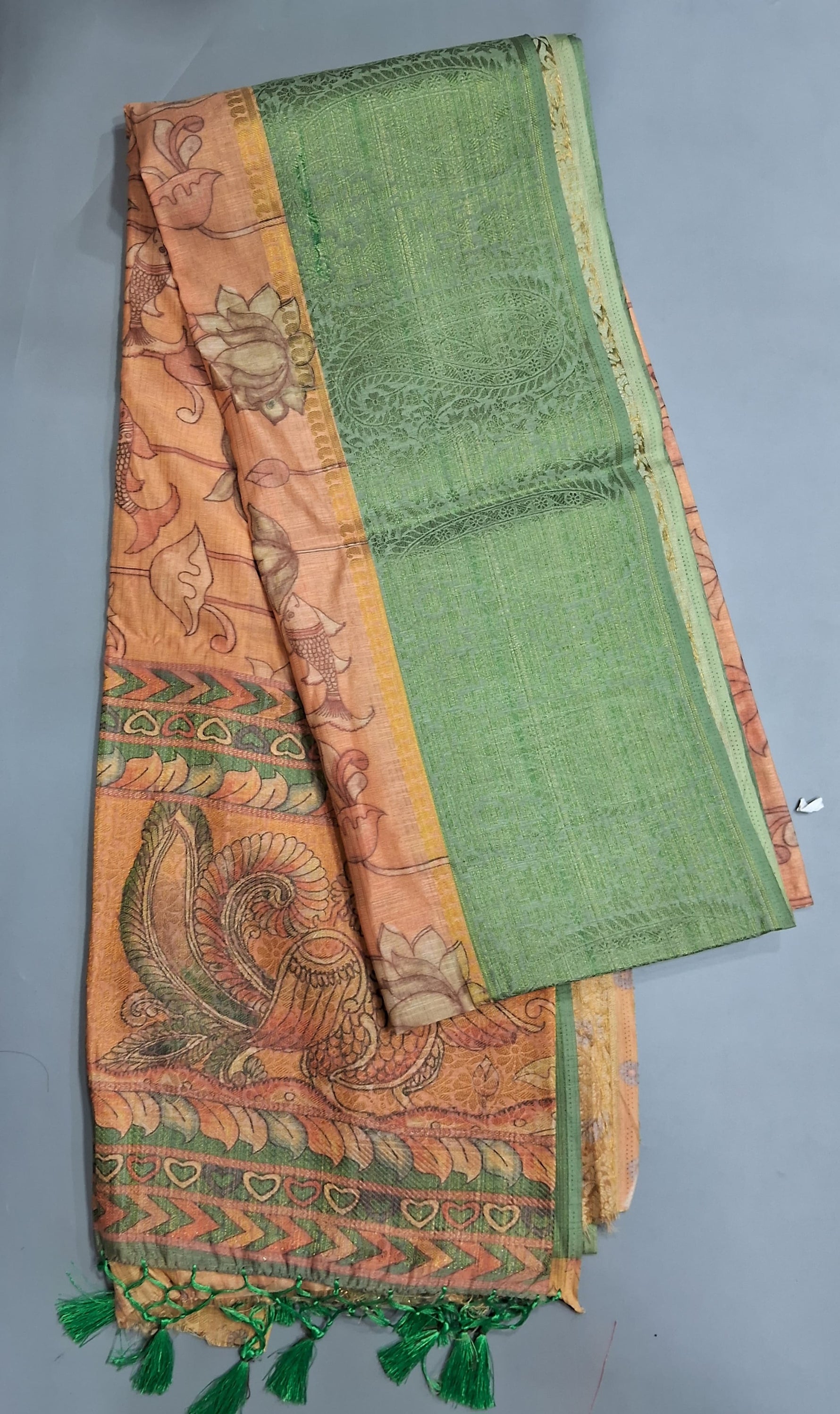 Light Peach Chanderi Saree